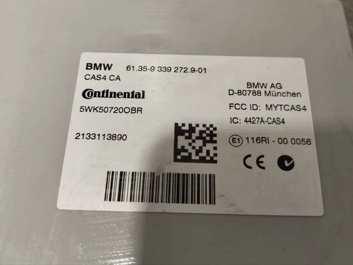 9339272 BMW 7 F01 F02 F03 F04 CAS valdymo blokas/ modulis