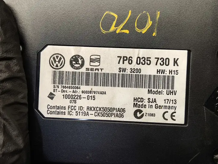 Volkswagen Jetta VI (2011 - 2018) 7P6035730K Bluetooth модуль — фото 3