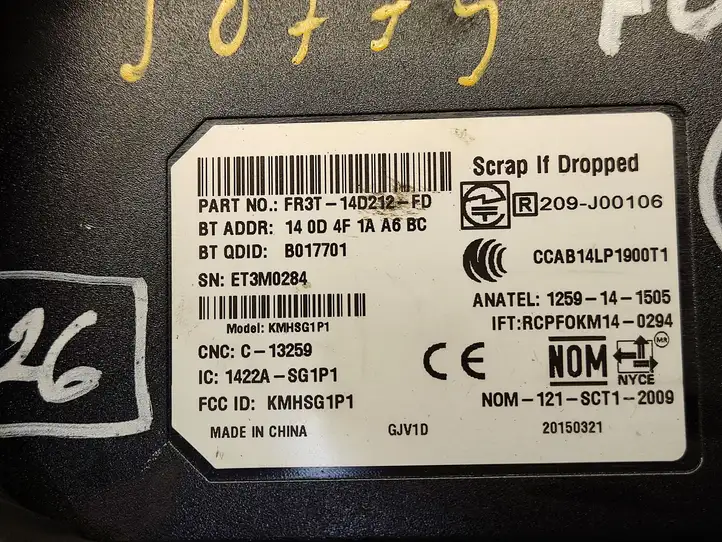 Ford Focus (2011 - 2015) FR3T14D212FD Bluetooth модуль — фото 2