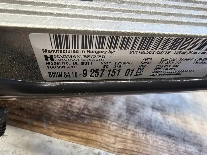 BMW 7 F01 (2008 - 2016) 9257151 Bluetooth модуль — фото 8