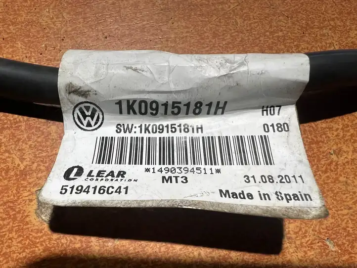 Seat Leon (1P) (2005 - 2012) 1K0915181H Минусовой провод аккумулятора — фото 2