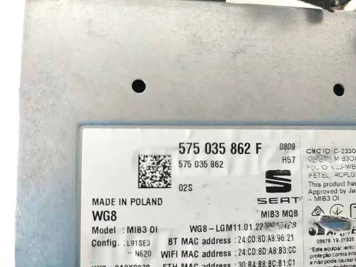Seat Ibiza V (KJ) (2017 - ) 575035862F Магнитола / мультимедийная система — фото 5