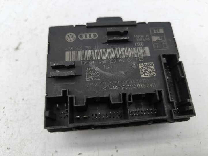 4G8959792G Audi A7 S7 4G Durų elektronikos valdymo blokas