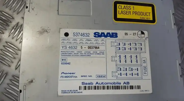 Saab 9-5 (1998 - 2005) 5374632 Магнитола / мультимедийная система — фото 2