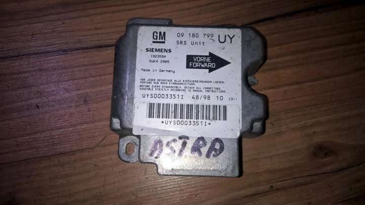 09180799 Opel Astra G Oro pagalvių valdymo blokas