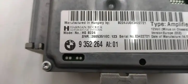BMW 3 F30 F35 F31 (2012 - 2018) 9352264 Усилитель звука — фото 5