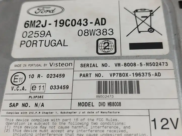 Ford Mondeo MK IV (2007 - 2014) 6M2J19C043AD Магнитола / мультимедийная система — фото 2