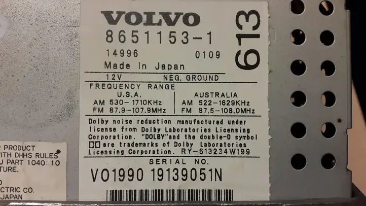 Volvo S60 (2000 - 2004) 86511531 Магнитола / мультимедийная система — фото 4