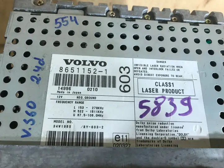 Volvo S60 (2000 - 2004) 86511521 Магнитола / мультимедийная система — фото 7