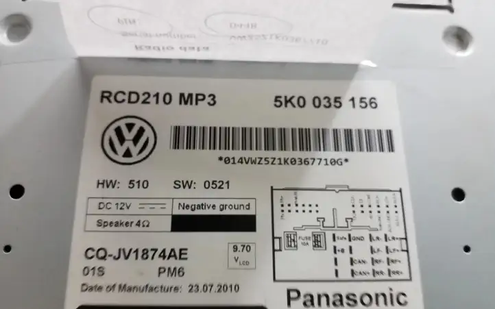 Volkswagen Touran II (2010 - 2016) 5K0035156 Магнитола / мультимедийная система — фото 2