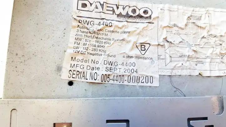 Daewoo Nubira (1995 - 2005) 0054400000200 Магнитола / мультимедийная система — фото 3