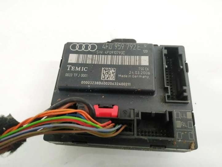 4F0959792E Audi A6 Allroad C6 Durų elektronikos valdymo blokas