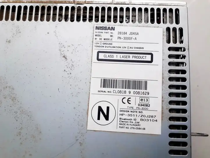 Nissan Qashqai (2006 - 2010) 28184JD45A Магнитола / мультимедийная система — фото 3