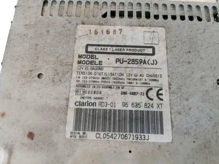 Peugeot Partner (2002 - 2008) 96635824xt Магнитола / мультимедийная система — фото 2