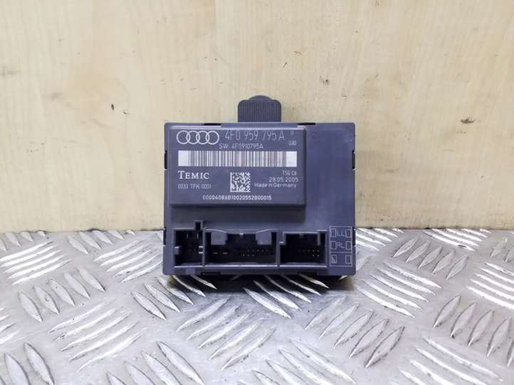 4F0959795A Audi A6 S6 C6 4F Durų elektronikos valdymo blokas