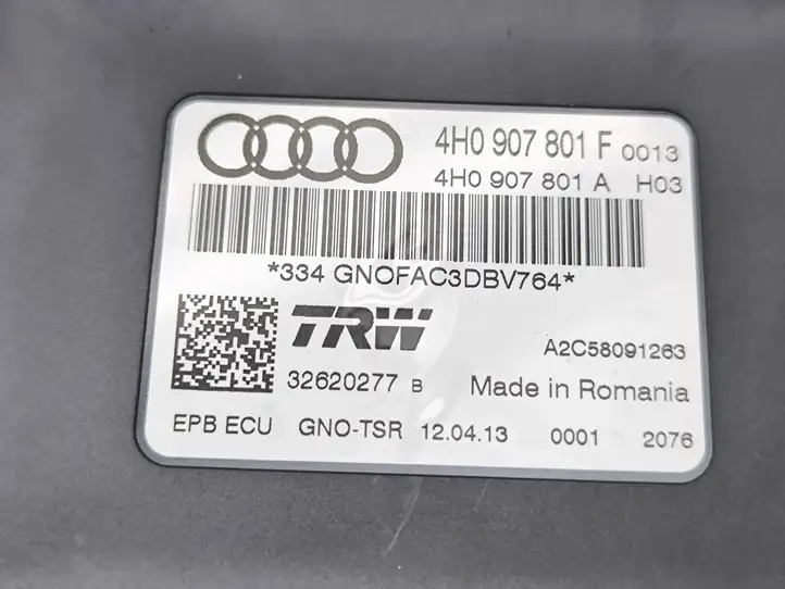 Audi A7 S7 4G (2010 - 2014) 4H0907801F Блок управления стояночным тормозом — фото 2