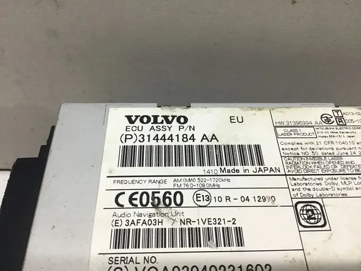 Volvo XC60 (2013 - 2017) 31444184AA Магнитола / мультимедийная система — фото 9