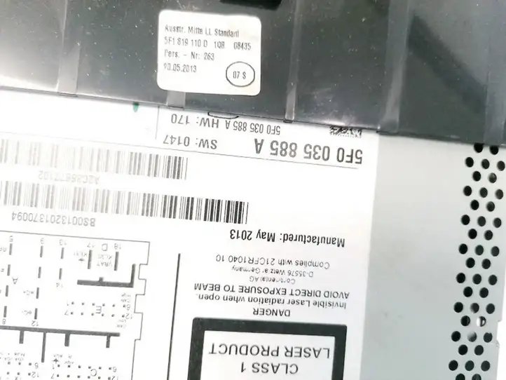 Seat Leon (5F) (2012 - 2019) 5F0035885A Магнитола / мультимедийная система — фото 3
