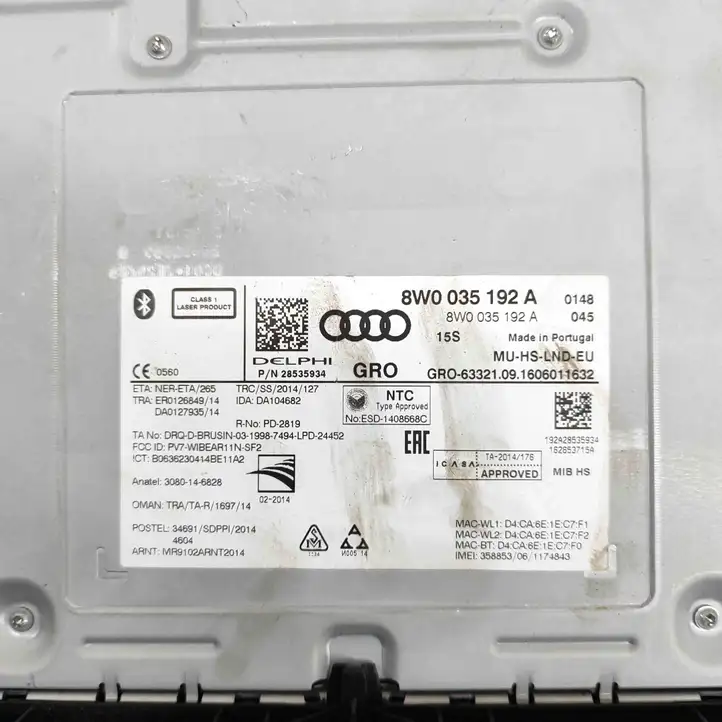 Audi A4 S4 B9 (2015 - 2019) 8W0035192A Блок навигации GPS — фото 6