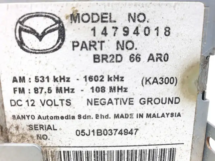 Mazda 3 I (2003 - 2006) 14794018 Магнитола / мультимедийная система — фото 2