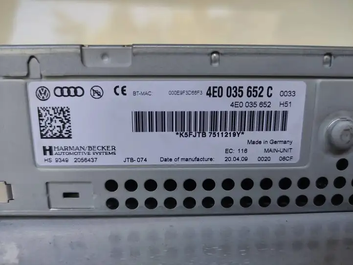 Audi A6 S6 C6 4F (2008 - 2011) 4E0035652C Магнитола / мультимедийная система — фото 4