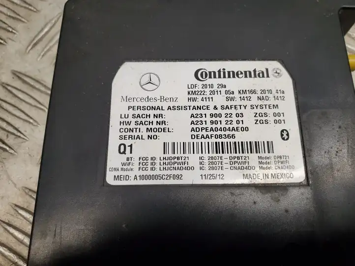Mercedes-Benz GL X166 (2013 - 2019) A2319002203 Блок GSM — фото 2