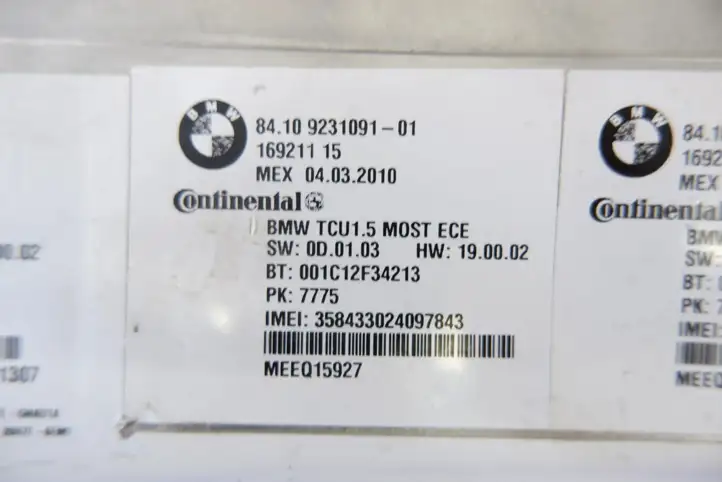 BMW 5 F10 F11 (2009 - 2016) 9231091 Bluetooth модуль — фото 2