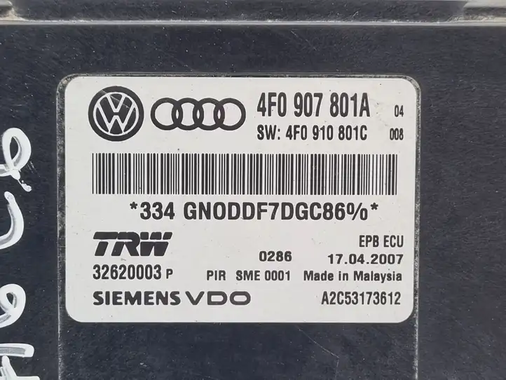 Audi A6 S6 C6 4F (2004 - 2008) 4F0907801A Блок управления тормозной системой — фото 2