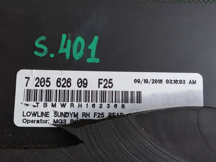 BMW X3 F25 (2010 - 2017) 7205626 Заднее боковое стекло — фото 4
