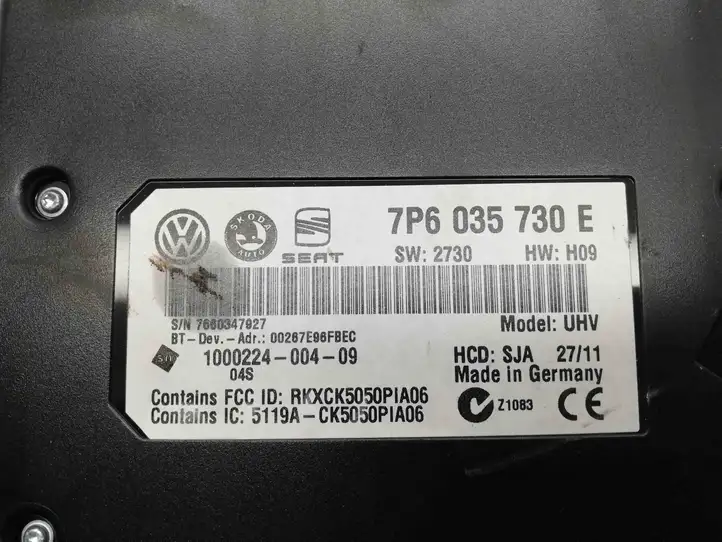 Volkswagen Tiguan (2007 - 2011) 7P6035730E Bluetooth модуль — фото 4