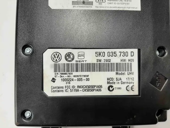 Volkswagen Tiguan (2007 - 2011) 5K0035730D Bluetooth модуль — фото 3