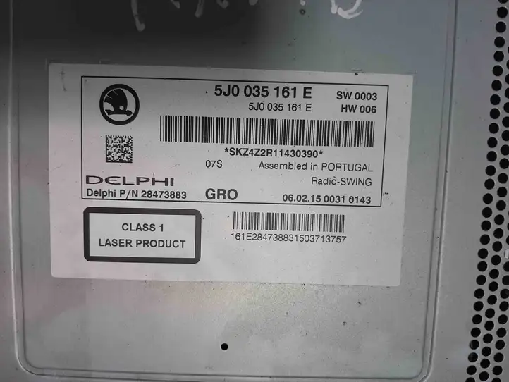 Skoda Rapid (NH) (2012 - 2019) 5J0035161E Магнитола / мультимедийная система — фото 3
