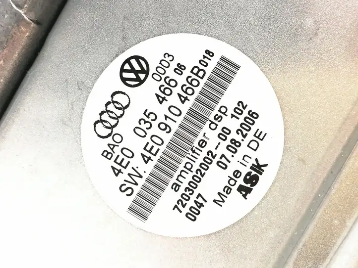 Audi A8 S8 D3 4E (2005 - 2007) 4E0035466 Усилитель звука — фото 6