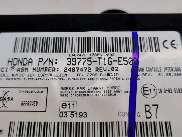 Honda CR-V (2012 - 2016) 39775T1GE500 Bluetooth модуль — фото 2