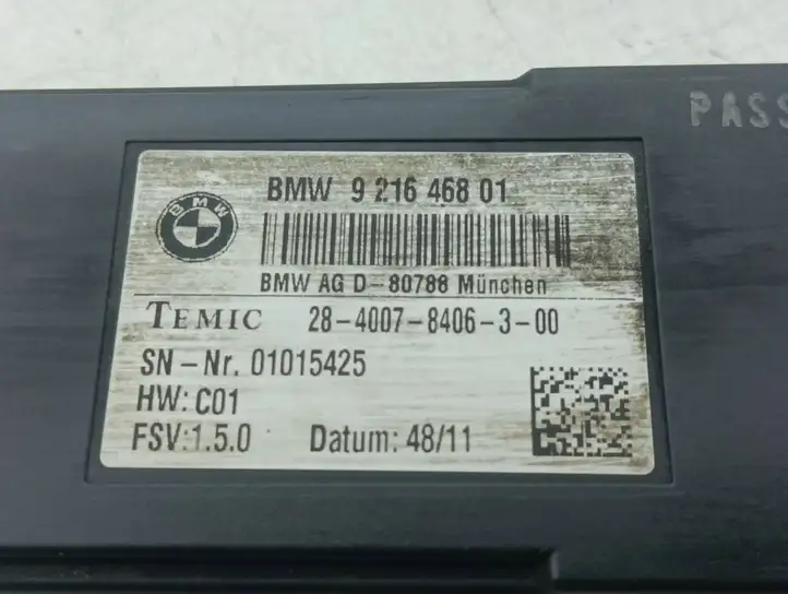 BMW 5 F10 F11 (2009 - 2016) 921646801 Блок управления сиденьем — фото 6
