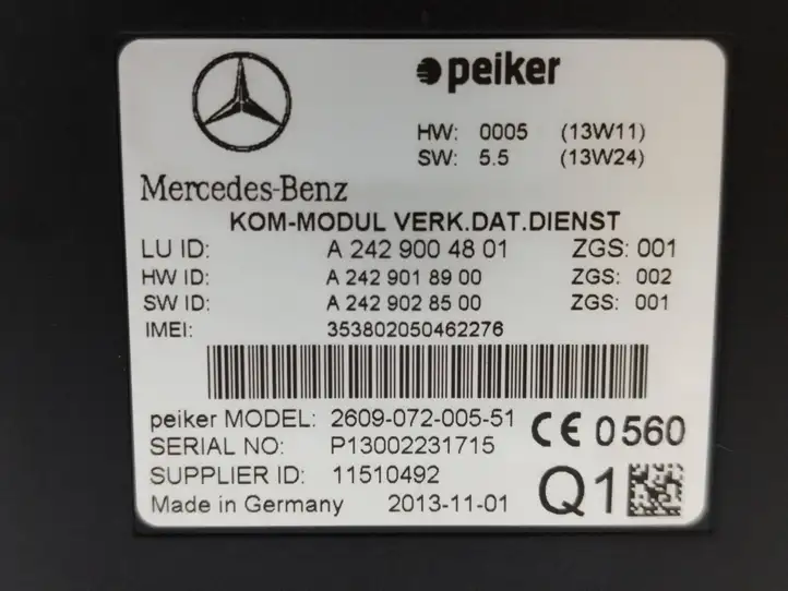 Mercedes-Benz S W222 (2013 - ) A2429004801 Блок GSM — фото 5