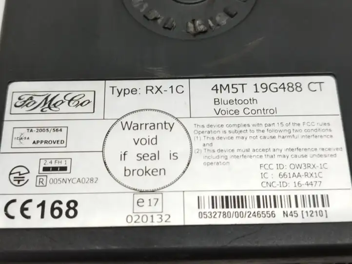 Ford S-MAX (2006 - 2010) 4M5T19G488CT Bluetooth модуль — фото 7