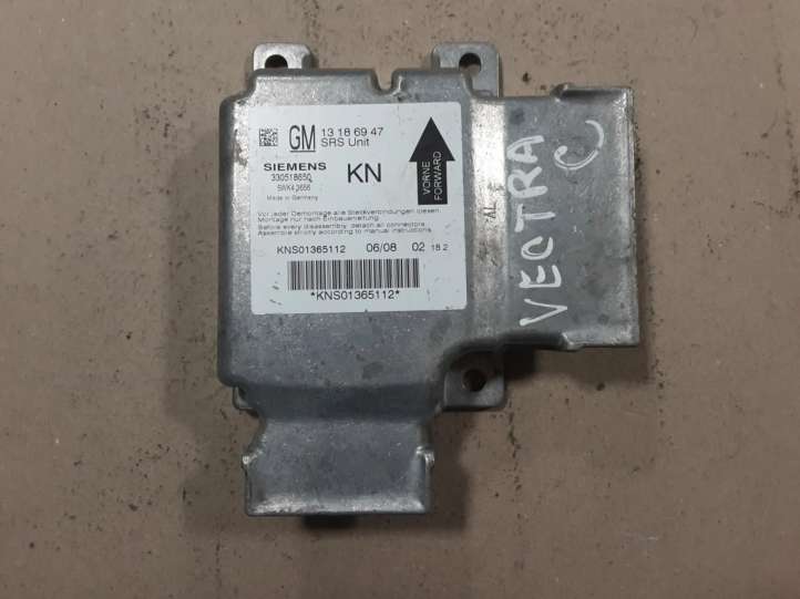 13186947 Opel Vectra C Oro pagalvių valdymo blokas