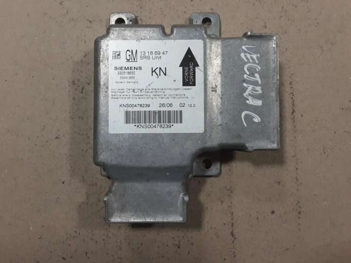 13186947 Opel Vectra C Oro pagalvių valdymo blokas