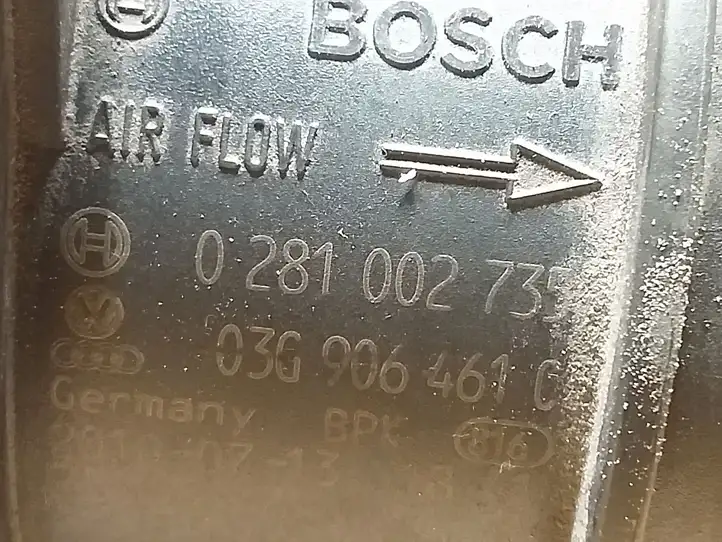 Volkswagen PASSAT B6 (2005 - 2010) 0281002735 Датчик массового расхода воздуха — фото 2