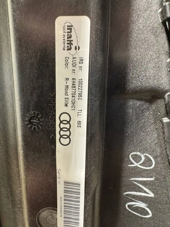 Audi A8 S8 D4 4H (2010 - 2014) 4H4877041DH Комплект люка крыши — фото 6
