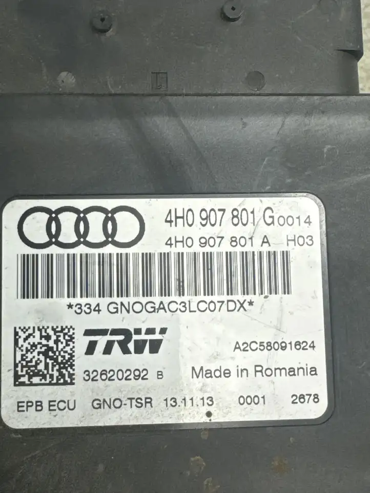Audi A6 C7 (2011 - 2014) 4H0907801G Блок управления стояночным тормозом — фото 4
