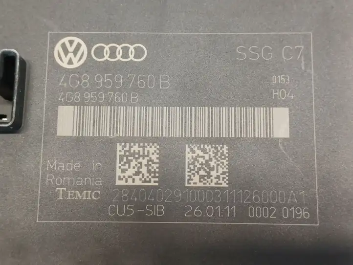Audi A7 S7 4G (2010 - 2014) 4G8959760B Блок управления сиденьем — фото 3