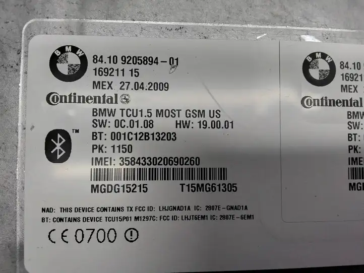 BMW X5 E70 (2006 - 2013) 9205894 Bluetooth модуль — фото 4