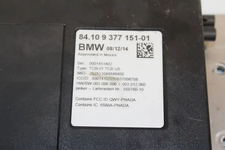 BMW X4 F26 (2014 - 2017) 9377151 Bluetooth модуль — фото 7