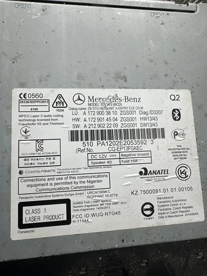 Mercedes-Benz SLK R172 (2011 - 2017) A1729014504 Магнитола / мультимедийная система — фото 4