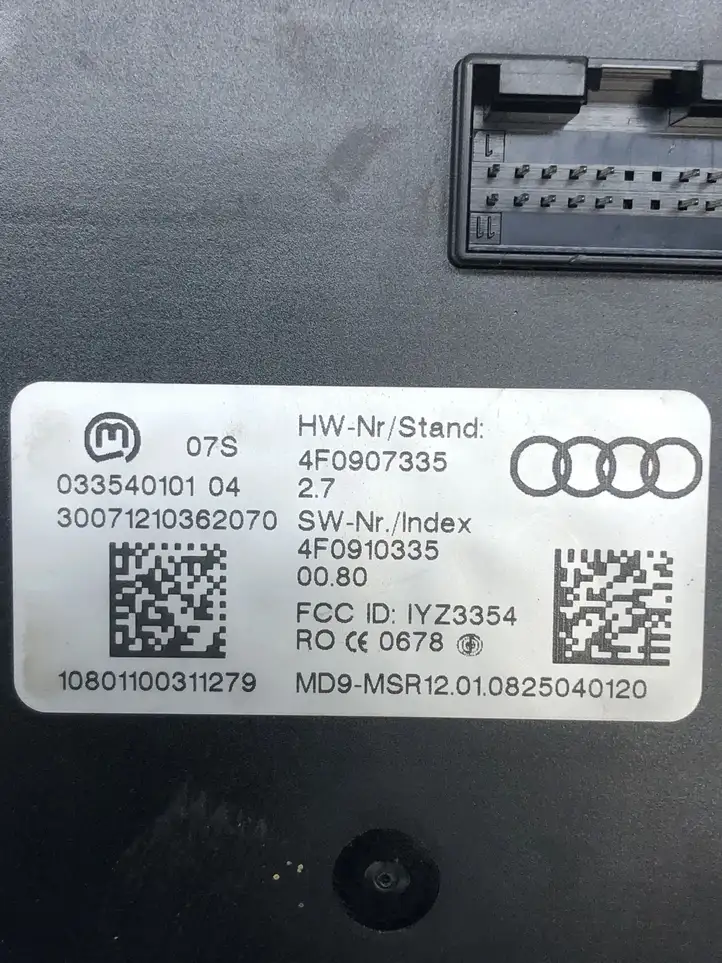 Audi A6 S6 C6 4F (2004 - 2008) 4F0907335 Блок бесключевого доступа — фото 3