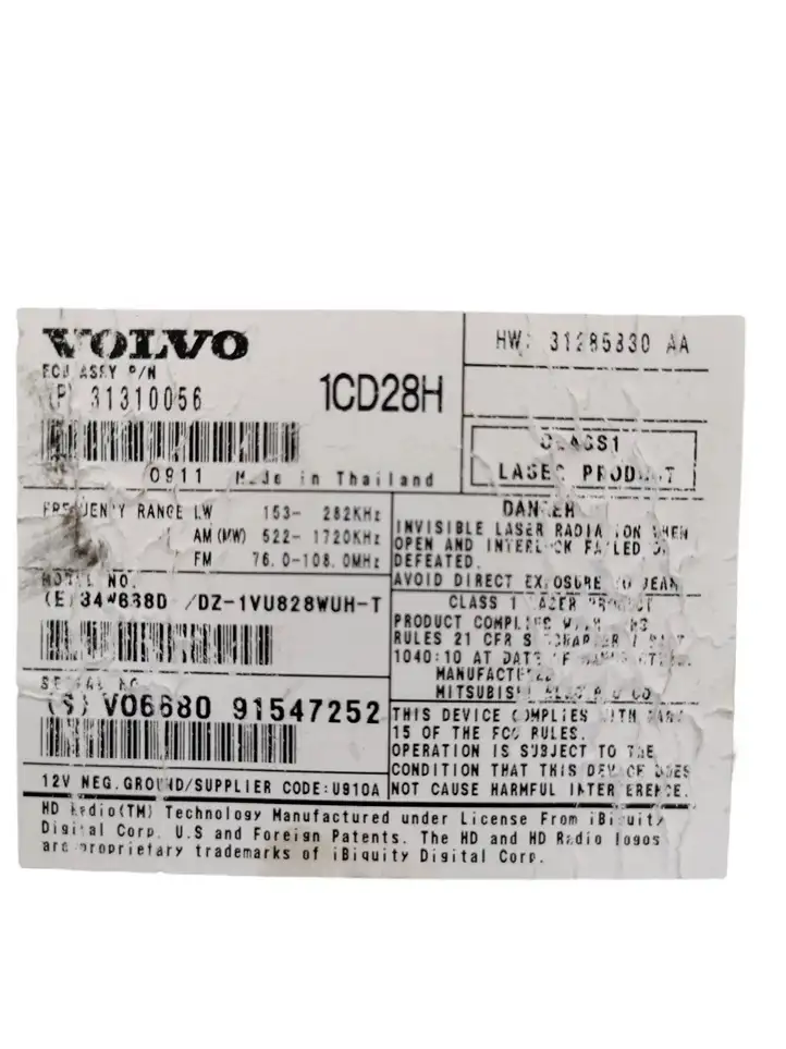 Volvo XC90 (2002 - 2006) 31310056 Магнитола / мультимедийная система — фото 4