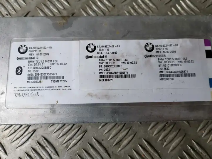 BMW 3 E90 E91 (2005 - 2012) 84109224422 Bluetooth модуль — фото 2
