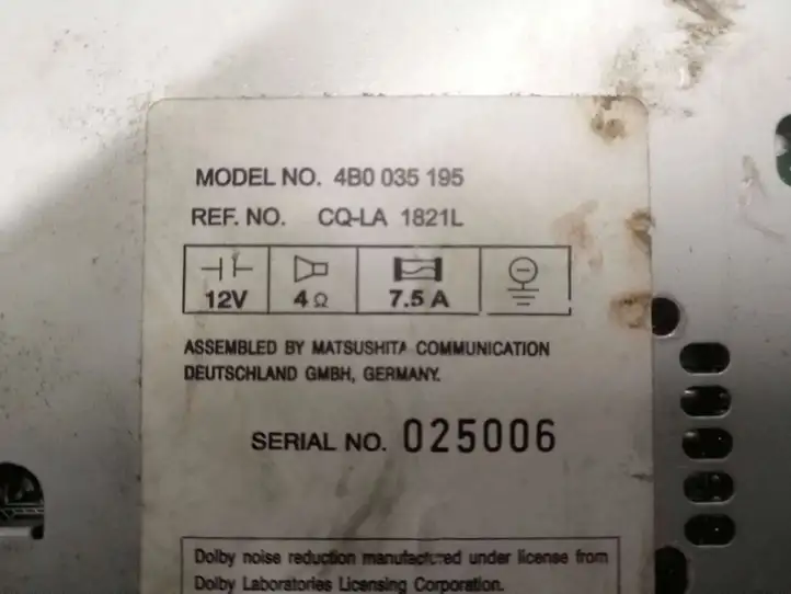 Audi A6 S6 C5 4B (1997 - 2001) 4B0035195 Магнитола / мультимедийная система — фото 4